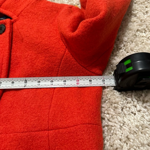 Lands End Red/Orange Pea Coat - Picture 5 of 12